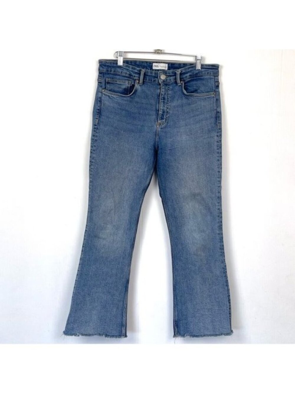 ZARA STRAIGHT LEG JEANS HIGH RISE STRETCHY SIZE 12